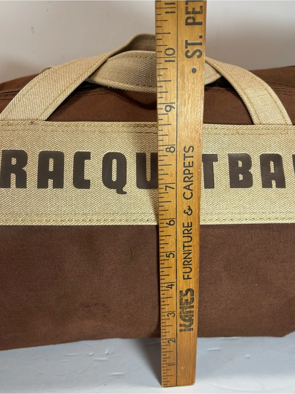 Vintage LEACH Racquetball Bag Racquet Racket Ball Brown Canvas Duffle 1970’s